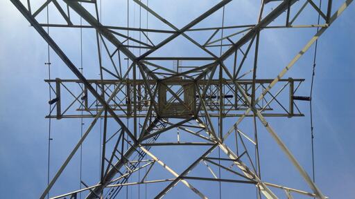 an electric transmission line pylon